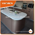 Arc shape design high quality and high technical kitchen cabinet